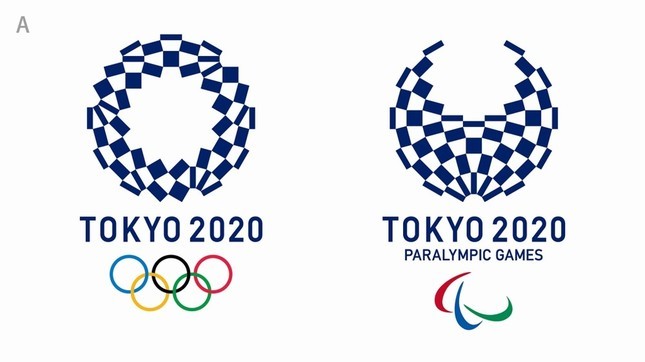 五輪エンブレムに決定した「組市松紋」におそ松女子大興奮　（C）Tokyo 2020