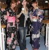 浴衣姿の女性客は多い