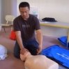実際にマネキンをつかって講習
