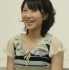 和やかな語り口で思いを語ってくれた仲谷明香さん。2012年4月11日、都内で