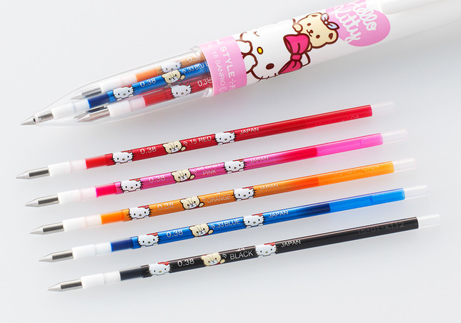 ゲルインクボールペン リフィル ハローキティ 0.38mm©1976, 2015 SANRIO CO. LTD. APPROVAL NO.S560809