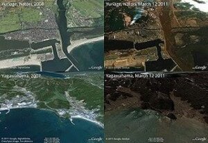 グーグル、被災地の衛星写真を公開