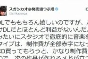 「DLだと制作費全部赤字。CD買ってほしい」　スガシカオが明かすミュージシャンの厳しい現状