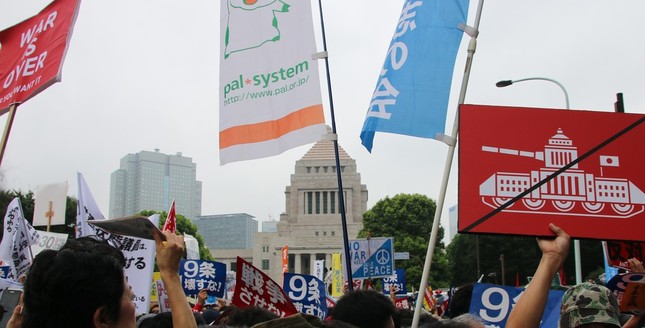 8月30日に行われた安保法案反対デモの様子