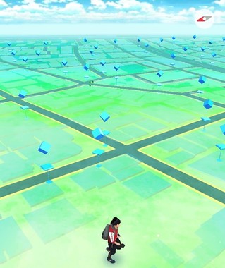 社会人は仕事にならない？（ポケモンGOのプレイ画面）