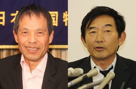 石田さんに「自分で出たら」（写真左は丸山和也氏、右は石田純一さん）