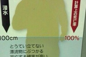 浸水1メートルの津波は「死亡率100％」　危険呼びかける画像に注目