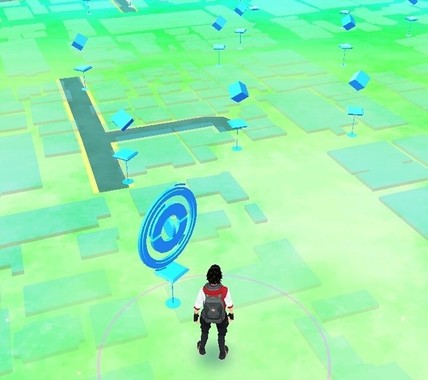 プレーヤー自身もゲームに熱中して歩き回る