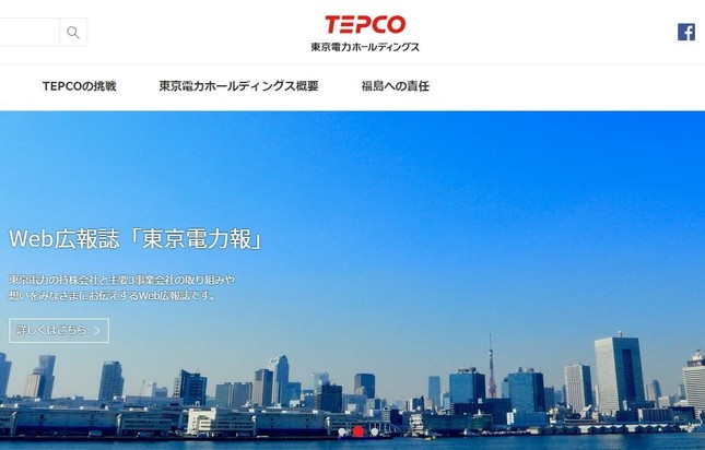 カラクリの中身は？（東電HDのホームページのスクリーンショット）
