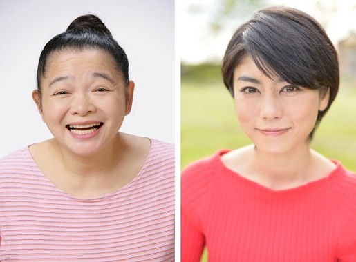 「再現ドラマの女王」こと、上村依子さん（左）と、芳野友美さん