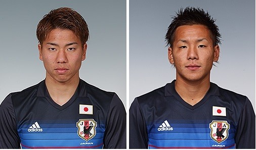 浅野拓磨（左）と井手口陽介（写真は日本サッカー協会（JFA）公式サイトから）