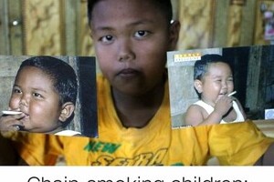 1日4箱タバコ中毒インドネシアの2歳児は今　禁煙治療を受け活発な普通の男の子に