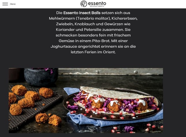 結構おいしそうな昆虫バーガーと昆虫ボール（画像はCoop社、Essento社のウェブサイトより）
