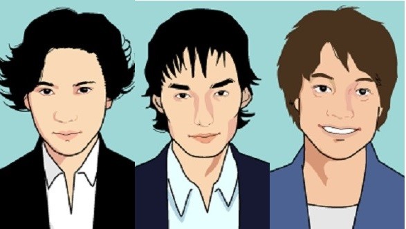 元SMAPの（左から）稲垣吾郎さん、草なぎ剛さん、香取慎吾さん
