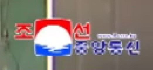 2017年10月下旬から朝鮮中央通信の写真右下に登場したロゴ。日の出を念頭においているとみられる
