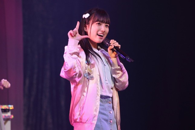 HKT48の矢吹奈子さん。指原さんに憧れてHKTに入り福岡に移り住んだ（2018年1月撮影）