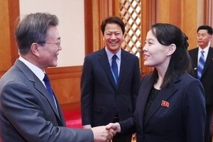 文政権「平壌五輪」で支持率伸びた　南北首脳会談にも賛成61.5％