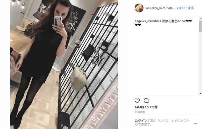 黒のコーディネートでキメた道端アンジェリカさん（画像は公式インスタグラムより）