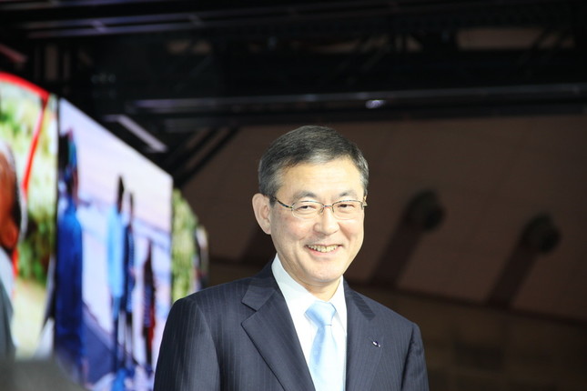 SUBARUの吉永泰之社長（2017年10月25日撮影）