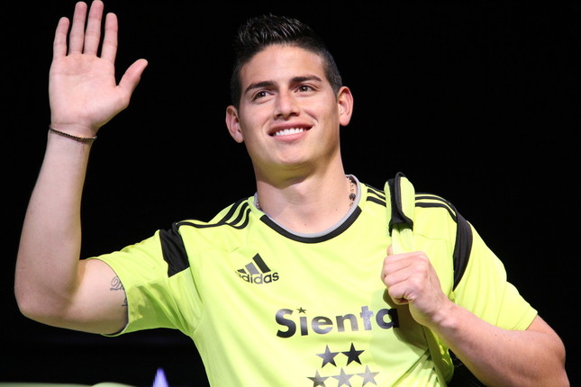 バイエルン・ミュンヘンのコロンビア代表FWハメス・ロドリゲス（2015年撮影）