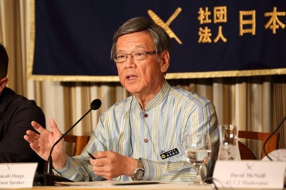 膵がんを公表した沖縄県の翁長雄志知事（2015年5月撮影）