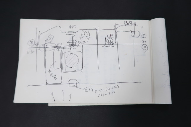 メモ帳に残っていた当夜、自転車で走ったコースの走り書き