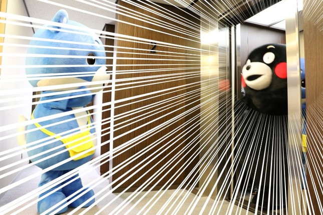 J-CAST編集部に「襲来」したくまモン