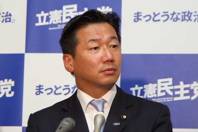 立憲民主党の福山哲郎幹事長。所属議員をめぐる問題が「出所不明のブログの内容にからむ域」を出ていないと主張している