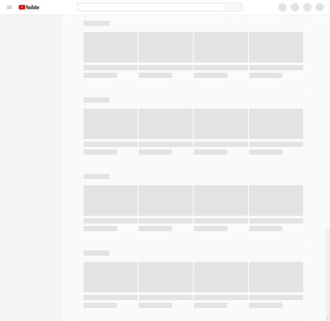 障害発生時のYouTube。現在は復旧