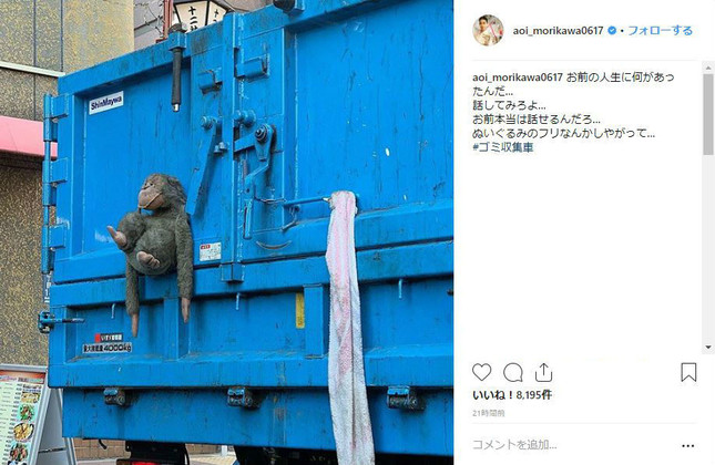 森川葵さんのインスタグラムより（画像コメント部分は一部加工）