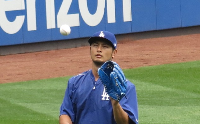 ダルビッシュ有投手（D. Benjamin Millerさん撮影、2017年。Wikimedia Commonsより）