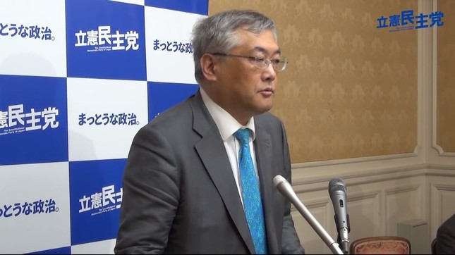 参院選の出馬を辞退した落合洋司弁護士（写真は立憲民主党の記者会見動画から）