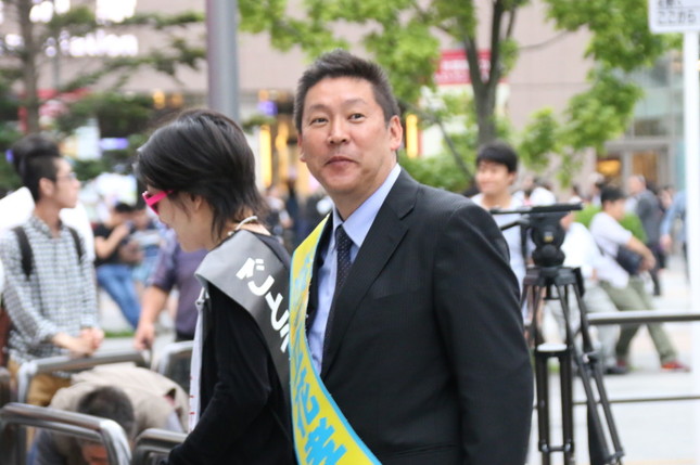 「NHKから国民を守る党」の立花孝志代表（2017年撮影）。統一地方選の後半戦では議席を伸ばした
