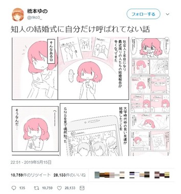 拡散されたツイート