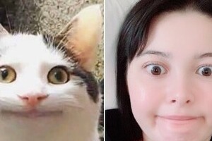 玉城ティナ、ネットで話題の「猫写真」を完コピ　「もう分からない！！」
