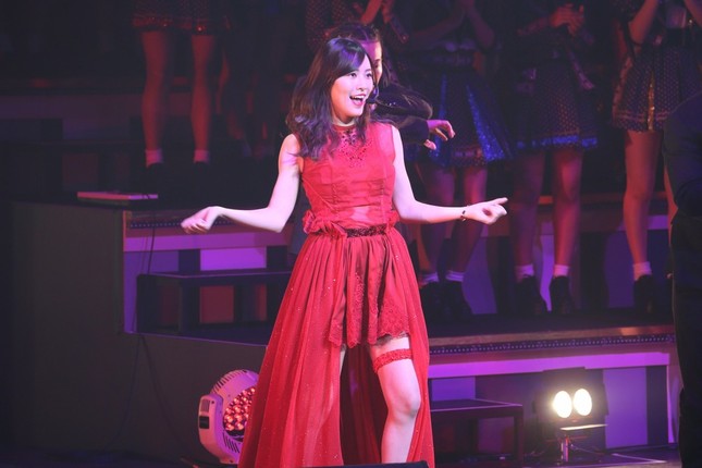 SKE48の松井珠理奈さん。2019年1月のコンサートではソロ曲「赤いピンヒールとプロフェッサー」を披露した