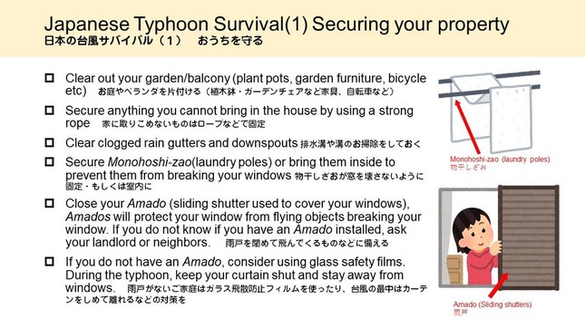 日本の台風サバイバル（1）（亀田総合病院提供）