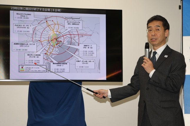 輸送計画について説明する東京五輪・パラリンピック組織委員会齋藤勝久輸送局輸送企画部長