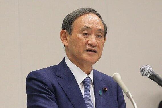 総裁選出馬会見での菅義偉氏（9月2日、J-CASTニュース撮影）