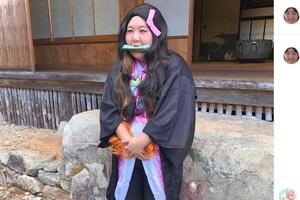 禰豆子コスプレの新機軸？　吉本新喜劇・酒井藍に「一番かわいい」の声も