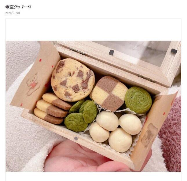 長女・希空さんの手作りクッキー（辻さんのブログより）