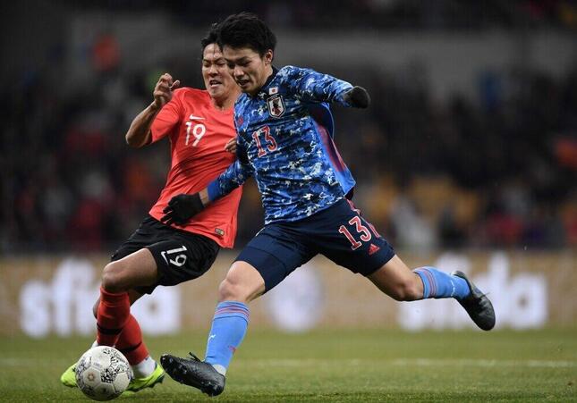 2019年EAFF E-1選手権の日韓戦（写真：AFP/アフロ）