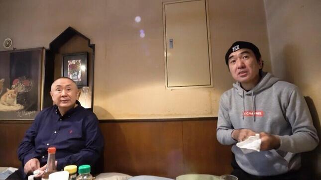 江頭2：50さんが松村邦洋さんと語り合った（エガちゃんねる EGA-CHANNELより）。