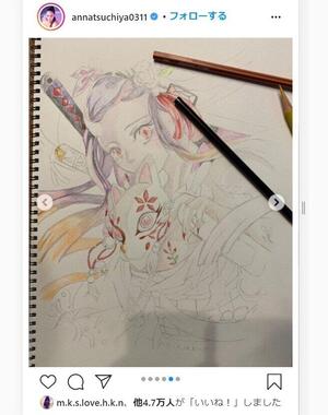 土屋アンナさんのインスタグラム（＠annatsuchiya0311）より