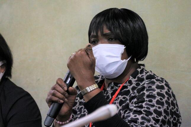 ナイジェリア出身の難民申請者・エリザベスさん。自らの収容経験を経て、各地の入管施設で収容者に励ましの言葉を送ってきた