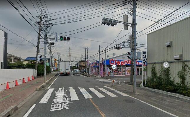 現場となった交差点（グーグルマップより）