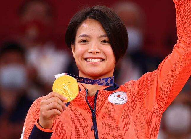 東京五輪・柔道女子52キロ級金メダリストの阿部詩選手（写真：ロイター/アフロ）