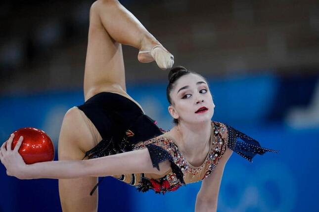 カザフスタンのアリーナ・アジルハノワ選手（写真：AP/アフロ）