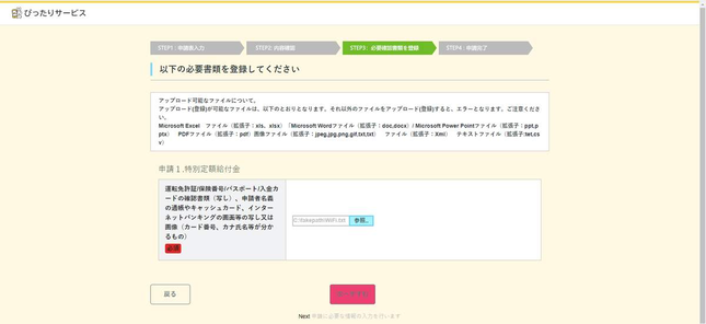 詐欺メールのリンク先、偽の特設サイト