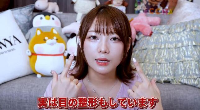 鼻の整形手術をする前のえっちゃん。YouTubeチャンネル「えっちゃんねる/悦子」の動画より